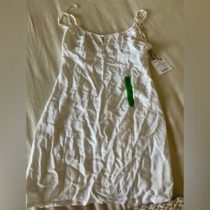 ASOS - white linen mini dress (XS)